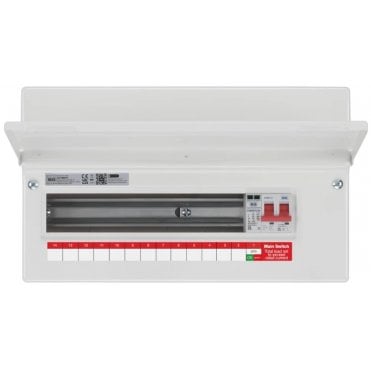 CF16MS13 Surface Mounted 16 Module, 13 Ways with 100A Main Switch and Type 2 SPD Consumer Unit