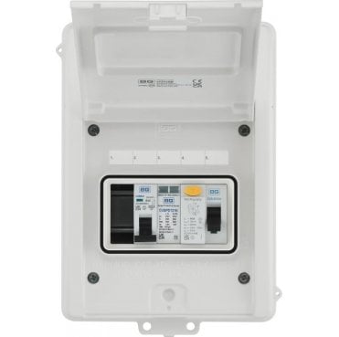 CFEV5AW EV 5 Module with 40a 30mA RCD, 40A MCB and Type 2 SPD and 1 Spare Way in White