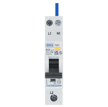 CUCRB32DPA Bidirectional 32A B-Curve RCBO Type A, 2 Pole, 1 Module