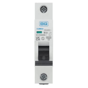 CUMB32 Bidirectional 32A B-Curve MCB, Single Pole, 6kA, 1 Module