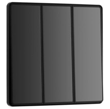 PCDBC43EB Screwless 3G 2W Rocker Switch in Black Chrome