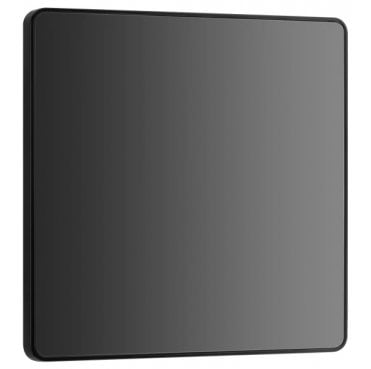 PCDBC94 Screwless Single Blank Plate in Black Chrome