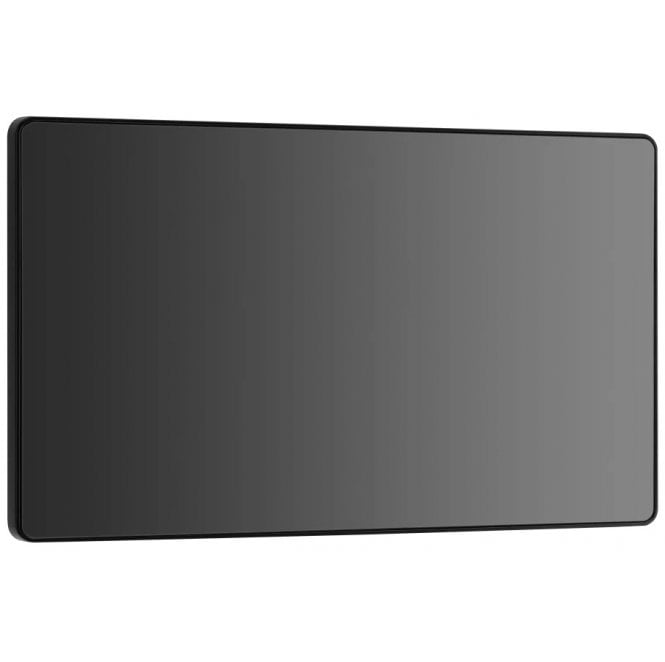 BG Electrical Switches and Sockets PCDBC95 Screwless Double Blank Plate in Black Chrome
