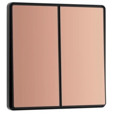PCDCP42EB Screwless 2G 2W Rocker Switch in Polished Copper