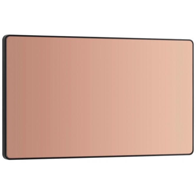 BG Electrical Switches and Sockets PCDCP95 Screwless Double Blank Plate in Polished Copper