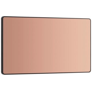 PCDCP95 Screwless Double Blank Plate in Polished Copper