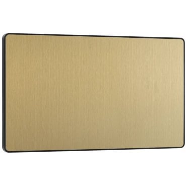 PCDSB95 Screwless Double Blank Plate in Satin Brass