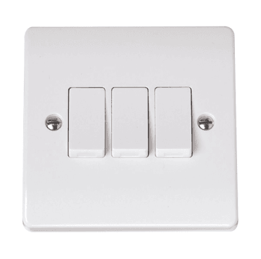CCA013 Curva 3G 2W Switch in a White Finish