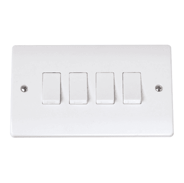 CCA019 Curva 4G 2W Switch in a White Finish