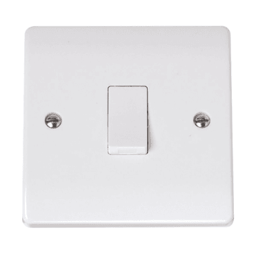 CCA022 Curva 20A 1G DP Switch in a White Finish