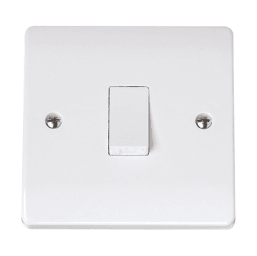 CCA025 Curva 1G Intermediate Switch in a White Finish