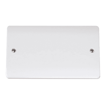 CCA061 Curva 2G Blank Plate in a White Finish