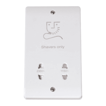 CCA100 Curva Shaver Socket in a White Finish