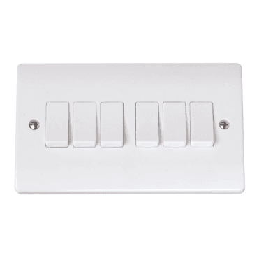 CCA105 Curva 6G 2W Switch in a White Finish