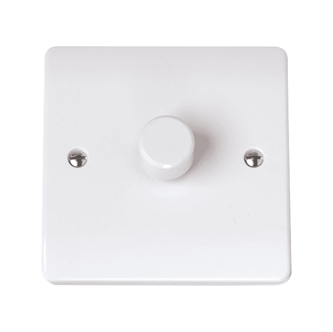Click Switches and Sockets CCA141 Curva 1G 2W Dimmer Switch in a White Finish