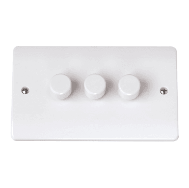 CCA143 Curva 3G 2W Dimmer Switch in a White Finish