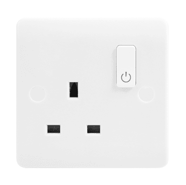 CMA30035 Decorative Single Smart Switched Socket in White