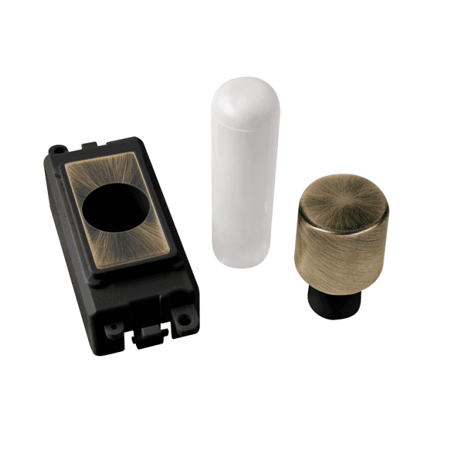 Click Switches and Sockets GM050BKAB 1 Module Dimmer Mounting Kit in Antique Brass