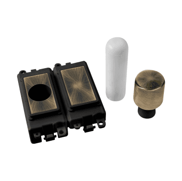 GM150BKAB 2 Module Dimmer Mounting Kit in Antique Brass
