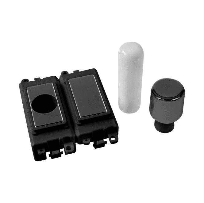 Click Switches and Sockets GM150BKBN 2 Module Dimmer Mounting Kit in Black Nickel