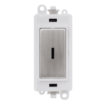 GM2003PWSS 20A 2W Keyswitch Module with White Insert in Stainless Steel