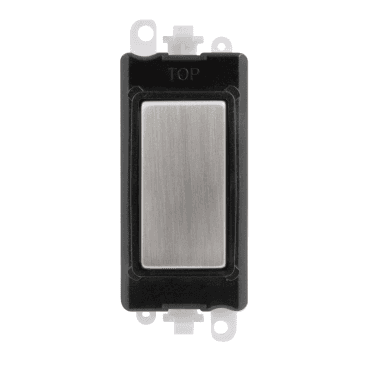 GM2008BKSS Blank Module with Black Insert in Stainless Steel