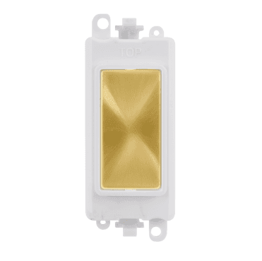 GM2008PWSB Blank Module with White Insert in Satin Brass