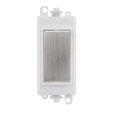 GM2008PWSS Blank Module with White Insert in Stainless Steel