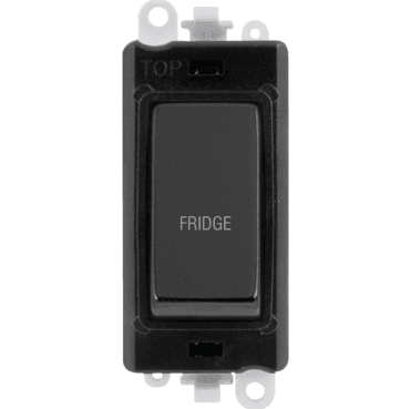 GM2018BKBN-FD 20A DP Switch Module marked "FRIDGE" in Black Nickel
