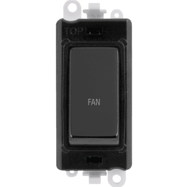 GM2018BKBN-FN 20A DP Switch Module marked "FAN" in Black Nickel
