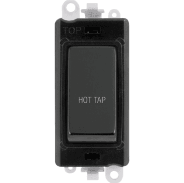 GM2018BKBN-HT 20A DP Switch Module marked "HOT TAP" in Black Nickel