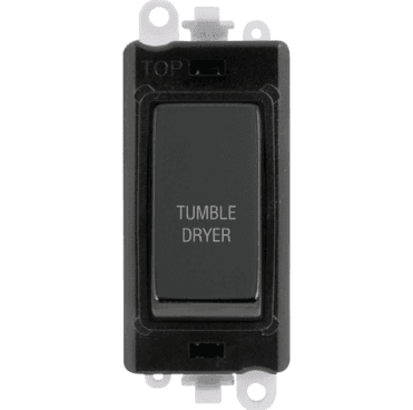 GM2018BKBN-TD 20A DP Switch Module marked "TUMBLE DRYER" in Black Nickel