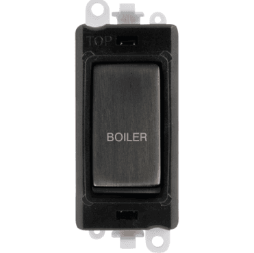 GM2018BKBZ-BL 20A DP Switch Module Marked "BOILER" in Matt Bronze