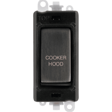 GM2018BKBZ-CH 20A DP Switch Module Marked "COOKER HOOD" in Matt Bronze