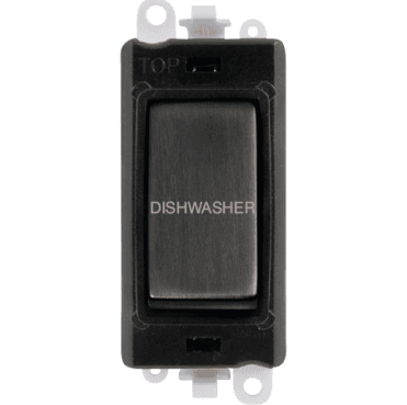 GM2018BKBZ-DW 20A DP Switch Module Marked "DISH WASHER" in Matt Bronze