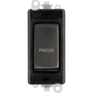 GM2018BKBZ-FD 20A DP Switch Module Marked "FRIDGE" in Matt Bronze