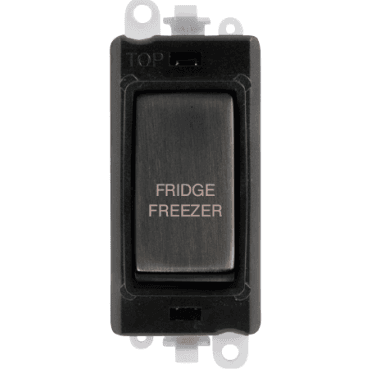 GM2018BKBZ-FF 20A DP Switch Module Marked "FRIDGE FREEZER" in Matt Bronze