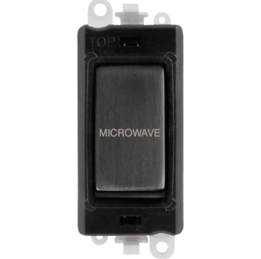 GM2018BKBZ-MW 20A DP Switch Module Marked "MICROWAVE" in Matt Bronze