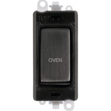 GM2018BKBZ-OV 20A DP Switch Module Marked "OVEN" in Matt Bronze