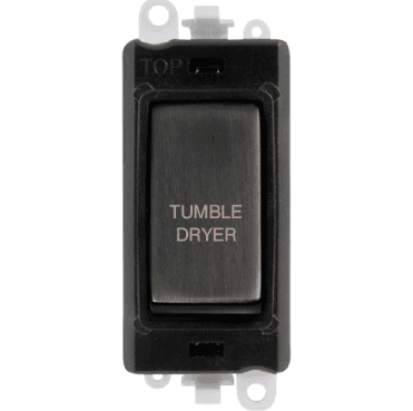 GM2018BKBZ-TD 20A DP Switch Module Marked "TUMBLE DRYER" in Matt Bronze