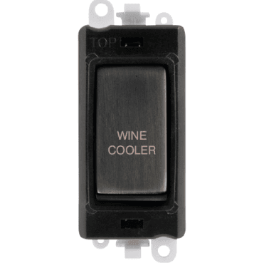 GM2018BKBZ-WC 20A DP Switch Module Marked "WINE COOLER" in Matt Bronze