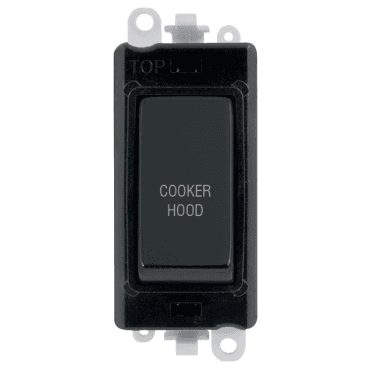 GM2018BKMB-CH 20A DP Switch Module marked "COOKER HOOD" in Matt Black