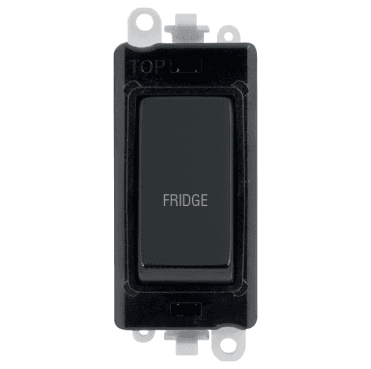 GM2018BKMB-FD 20A DP Switch Module marked "FRIDGE" in Matt Black