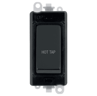 GM2018BKMB-HT 20A DP Switch Module marked "HOT TAP" in Matt Black