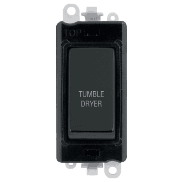 GM2018BKMB-TD 20A DP Switch Module marked "TUMBLE DRYER" in Matt Black
