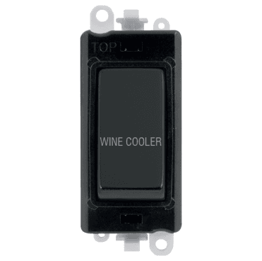 GM2018BKMB-WC 20A DP Switch Module marked "WINE COOLER" in Matt Black
