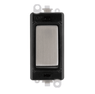 GM2018BKSS 20A DP Switch Module with Black Insert in Stainless Steel