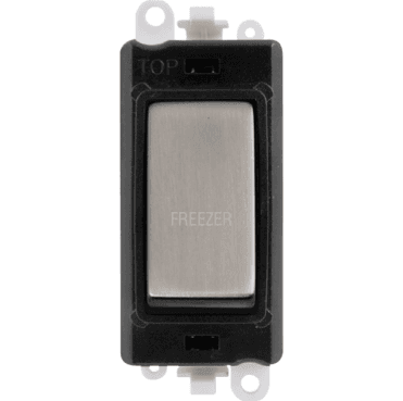 GM2018BKSS-FZ 20A DP Switch Module marked "FREEZER" with Black Insert in Stainless Steel