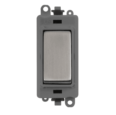 GM2018GYSS 20A DP Switch Module with Grey Insert in Stainless Steel