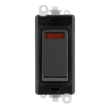 GM2018NBKBN 20A DP Switch Module with Neon in Black Nickel